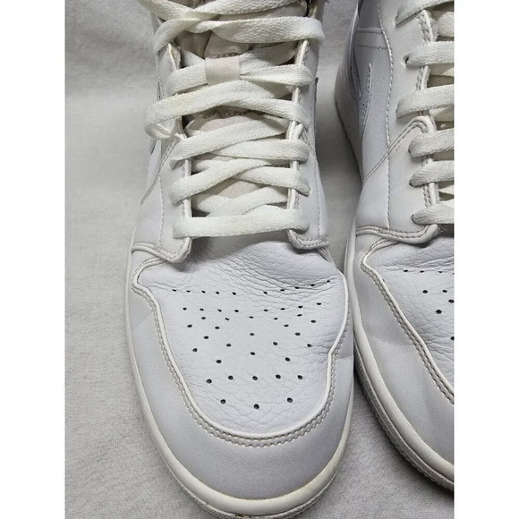 NIKE Jordan 1 high White Pure Platinum High Tops Mens Size 12 554724-108 - Picture 5 of 16